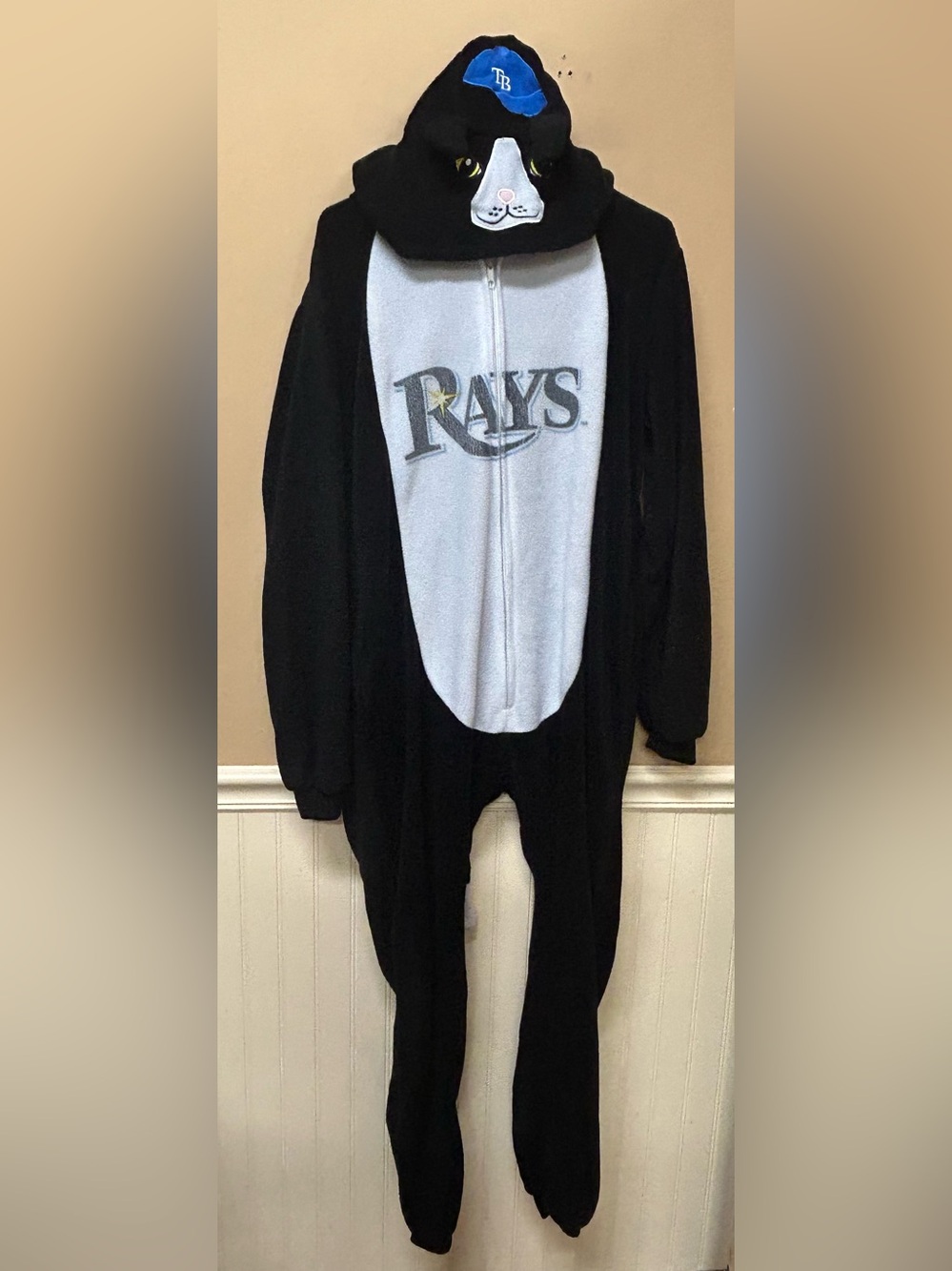 MLB Tampa Bay Rays DJ Kitty Hooded Jumpsuit - Size M.-One Piece-Snuggle-Costume